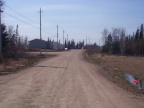 A picture taken of the road that leads to the Chief's house on the left side, with KiHS on the left, but not in the picture.