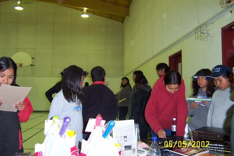 Displays were set up inside the school gymnasium