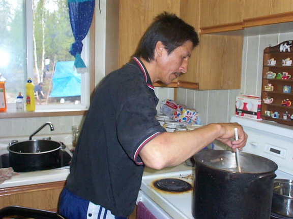 Willy stirring the soup for the Feast