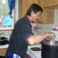 Willy stirring the soup for the Feast