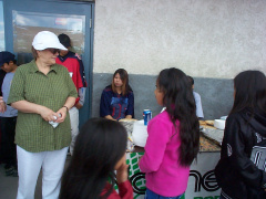 Even the kids got to meet their teachers
at the feast.