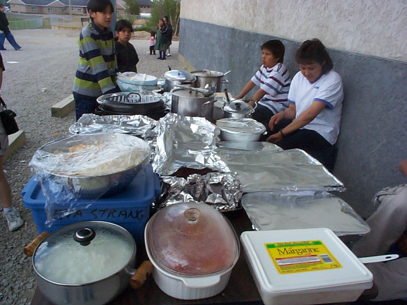  The food, before anybody showed up.