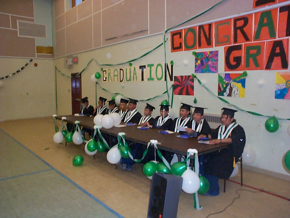 There they are,there were 10 graduates this year.Way to go guys,good luck in high school.