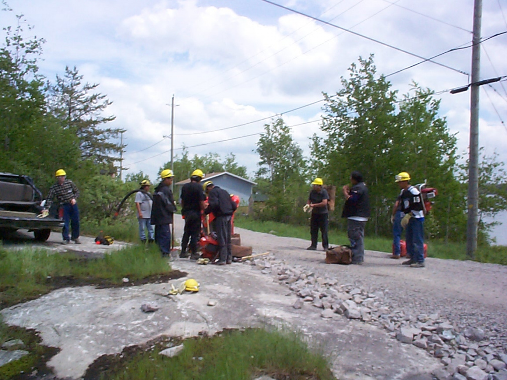 Unloading and putting the equipment away after use.