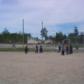 The boys egg throw was fun,the last two boys that did'nt break the egg were the winners.Throwing a egg back and forth.