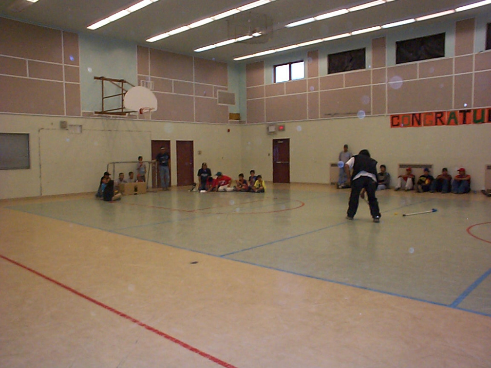 Target shooting,floor hockey.