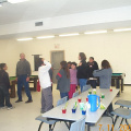 MNR Biologist talking to the youth, morning of Day 4 before the field trip.