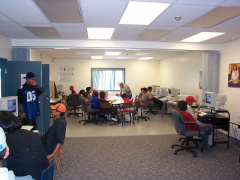 Kids aging from 8-16 showed up for the science technology day camp.Most of them being boys,no girls.