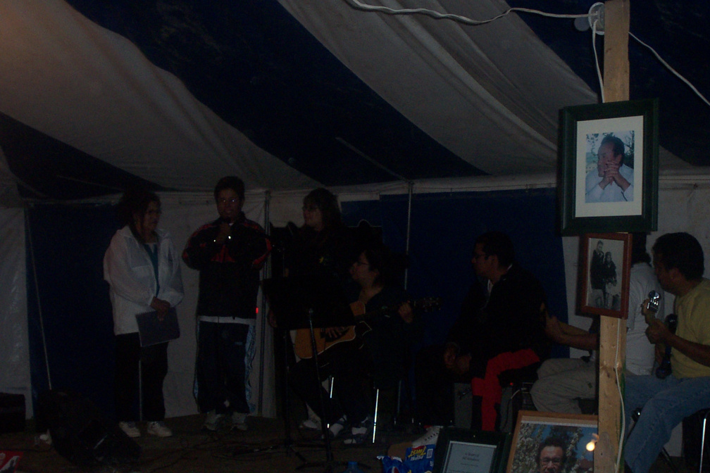 And here we have a very dark photo of the band. We are trying to show that we have paticipated in their jamboree.