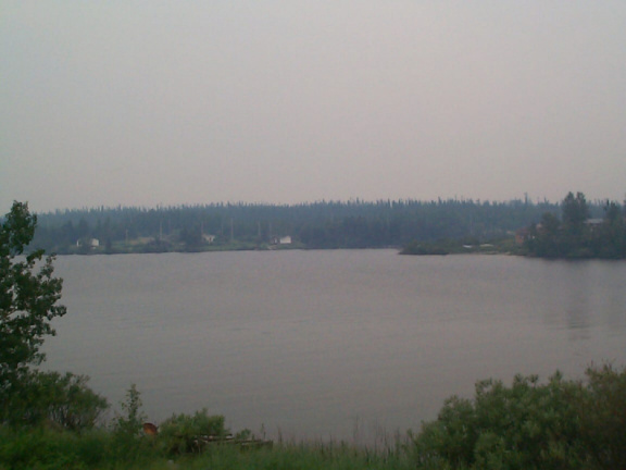 A picture taken from Rita Thompson's balcony.  A view of the community.