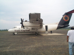 Here the plane is ready to leave for Thunder Bay, Ontario.