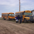 Here are the bus to take people home if they don't have a ride