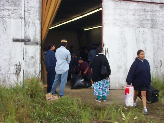 People waiting for there bags