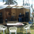 Heres Sherri and Allison Kakepetum checking out the stage.