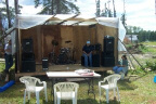 Heres Sherri and Allison Kakepetum checking out the stage.