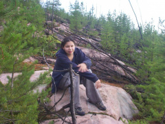 Tracy Chickekoo Resting from the long walk