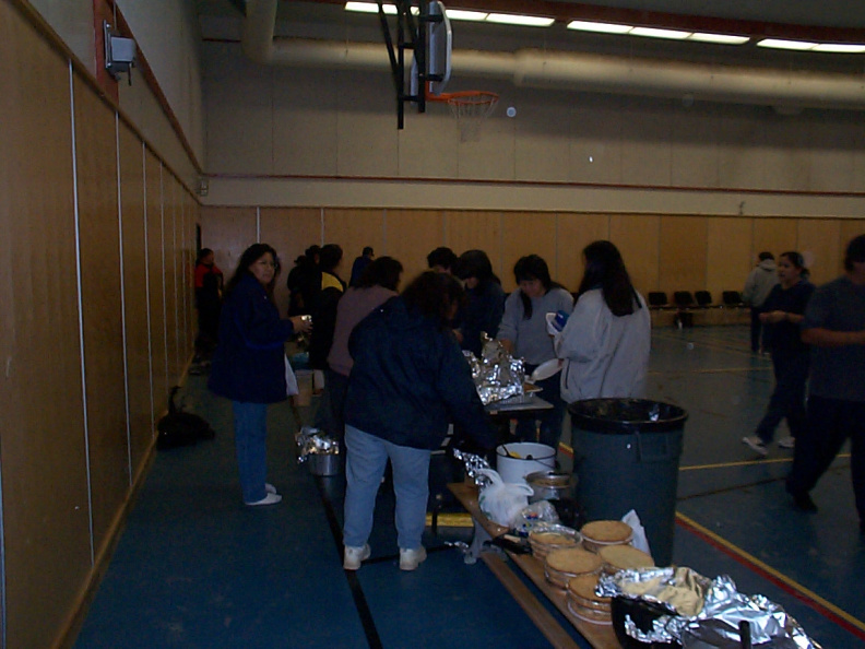 here we have people preparing the food for the community
