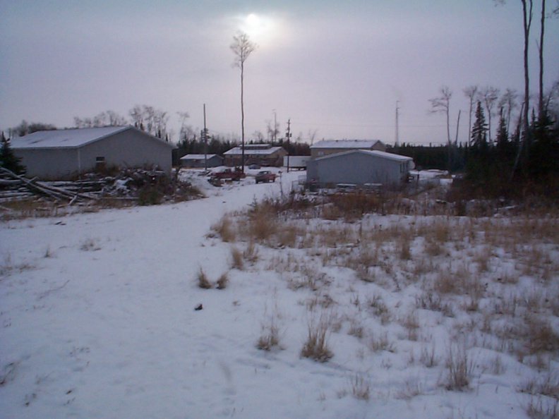 This  is how Keewaywin looks like during the feast. Snow