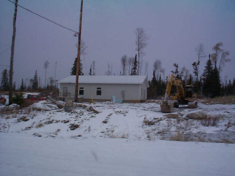 A view of our upcoming new community centre. Look at the snow and its here to stay.