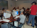 Setting up the computer lab was done by Jesse and Cal the day before the session began