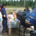 another view of customers and cooks together
