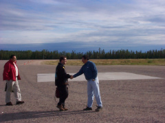 Mr. Nault is greeted by Chief Royal Meekis