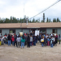 the crowd gathers