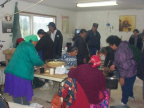 Here are the ladies preparing the food for the fall feast