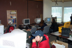 A look at the KiHS classroom. Thats Bradley in red.