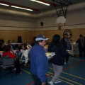 here's the school custodian Skip Kakegamic bringing in the food.