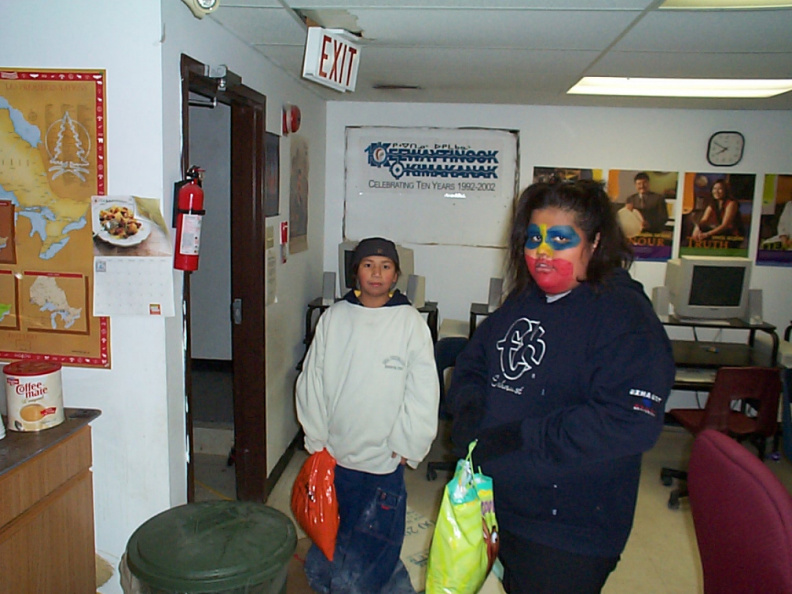 See on the left is Shannon dressed as a tomboy,Reena as a um dont quite know