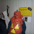 We had the Great Pumpkin visit us. Look at his suit looks kinda radioactive dont it?
