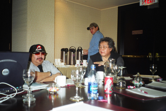 Raymond Mason, and our Fear Les Leader, Les Meekis.  Cory Meekis in the background, who was getting a coffee.