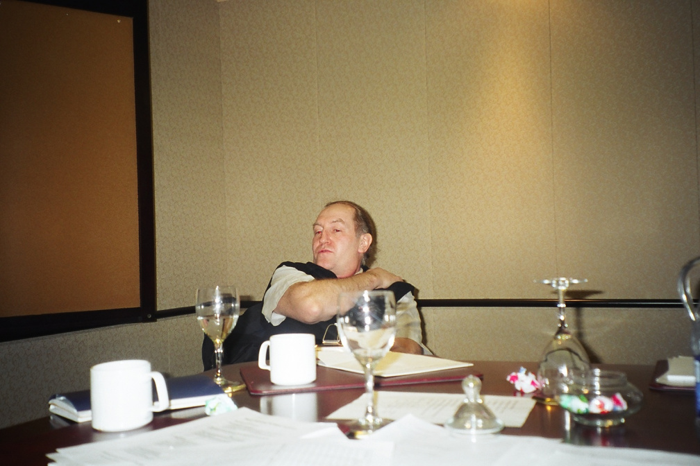 Brian Beaton, taking the time to relax back, but still is LISTENING...