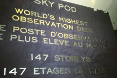 Here we are... at the Sky Pod level in the CN Tower...  WE, are way up now...
