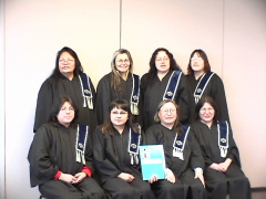 20003 Graduates of the ACSW Program Back left:Dorothy Meekis-Deer Lake First Nation,Sara Jane Cromarty-Wunnumin Lake First Natio