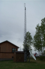 A view of the tall tower.