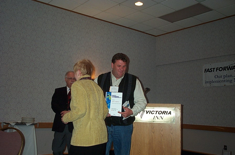 John Fullerton of Northern Supplier.com accepting his IT Hero Award.