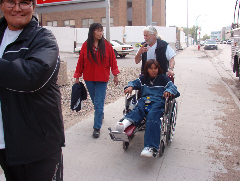 Atayafie coming from the hospital after she tripped and fell on the steps at the Legistlature Building.