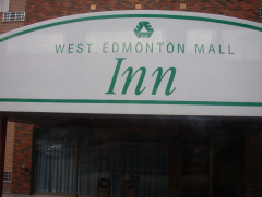 We have arrived to the place we stayed and slept on a bed...  West Edmonton Inn