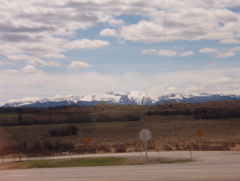 You can still see The Rocky Mountains.