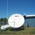 This is the TVO dish, propane and Direct PC Dish situated infront of the school.
