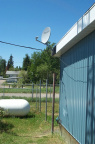 Side View of the Direct PC Dish.  This is where the Two-Way Satellite is going to be installed.