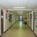 The hall way of St. Tekawitha School in Gull Bay.
