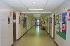 The hall way of St. Tekawitha School in Gull Bay.