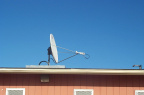 This is the two-way satellite dish that was installed at the health clinic in Gull Bay.