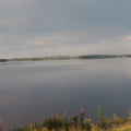 A picture taken to the right of the lake.  In the right side, is where North Spirit Lake Lodge is located.