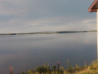 A picture taken to the right of the lake.  In the right side, is where North Spirit Lake Lodge is located.