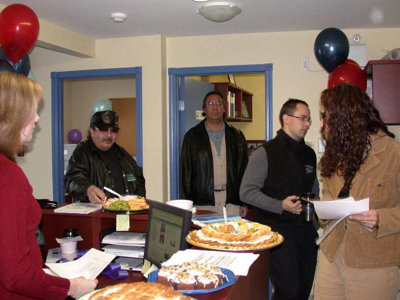 Mingling on the Main Floor.