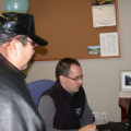 Raymond Mason, Chief of Keewaywin with Kevin Houghton.